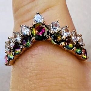Elegant Multicolor Crystal Ring